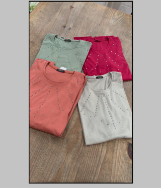 Remeras de Algodón con Tachas