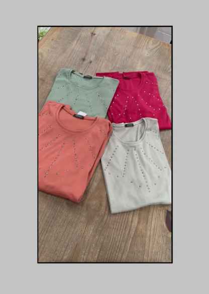 Remeras de Algodón con Tachas