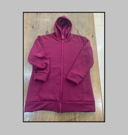 Campera de Algodón con Corderito Interno, Cierre, Capucha y Bolsillos