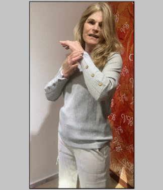 Remera de Morley de Angorina con Botones en las Mangas