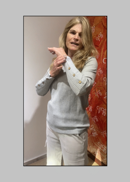 Remera de Morley de Angorina con Botones en las Mangas